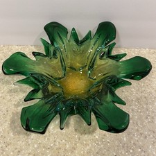 Large Hand-Blown Art Glass Freeform Sculptural Vase, Wine/Amber Swirl, 15.5" — listing 6