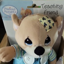 Precious Moments Plush Doll with Yarn Pigtails and Pink Polka-Dot Dress — listing 4