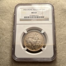 1925 Stone Mountain Memorial Commemorative Silver Half Dollar — listing 6