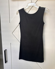 bebe Black Jersey Kimono-Sleeve Ruched Plunge Dress — listing 5