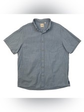 ROWM Men's Short-Sleeve Patterned Button-Up Shirt, Size Large