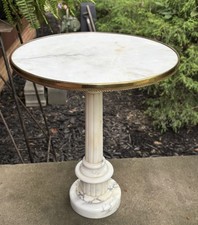 Vintage Brass Turned-Column Table Lamp with 3-Way Socket — listing 3
