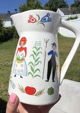 Vintage Hand-Painted Dutch Boy & Girl Figural Planter with Windmill Motif, Royal Japan — listing 6