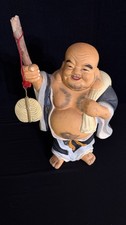 Vintage Japanese Hakata Ware Ceramic Hotei Figurine, 4 inches wide — listing 6