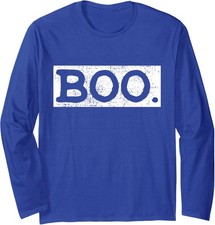 Women's Halloween Boo Graphic T-Shirt, Black with Orange Buffalo Plaid Print, Size L — listing 4