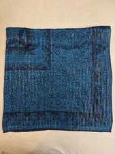 Oscar de la Renta Silk Scarf, Paisley Patchwork in Navy, Burgundy, Gold & Black, listing 4
