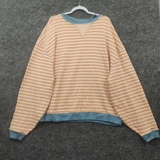 Free People Mixed Stripe Patchwork Polo Dress, Size Small, Peach/Multi