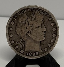 1899 Barber Half Dollar, 90% Silver, Good/Very Good Circulated Condition — listing 2