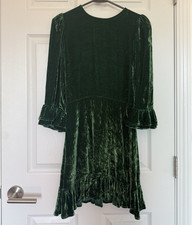 Reformation Mauve Velvet Slip Dress with Ruched Draped Bodice