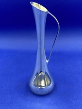 Pair of Mid-Century Silver Plated Bud Vases with Handles — listing 2