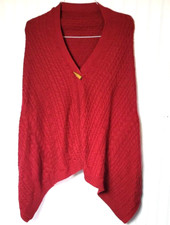 Orvis Women's V-Neck Knit Poncho Top in Camel/Tan — listing 4