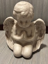 Vintage Bisque Porcelain Praying Cherub Angel Figurine — listing 2