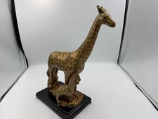 Decorative Giraffe Figurine on Pedestal Stand — listing 2