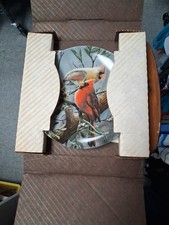 Edwin M. Knowles "The Cardinal" Collector Plate by Kevin Daniel, Encyclopaedia Britannica Birds of Your Garden Collection — listing 2