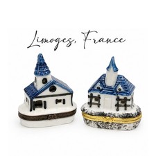 Limoges Hand-Painted Cottage House Trinket Box with Heart Clasp — listing 6