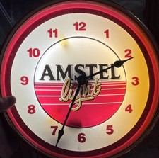 Light clock sign Vintage Amstel Light Beer Digital Quartz Wall Clock Sign — listing 3