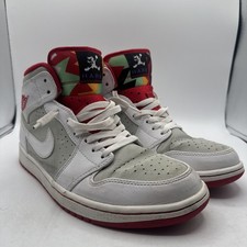 Air Jordan 1 Mid Hare Colorway (White/Light Silver/True Red)