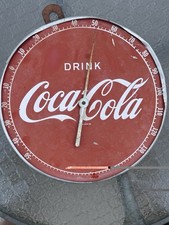 Vintage Coca-Cola "Sign of Good Taste" Metal Cigar Thermometer