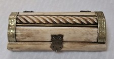Handcrafted Bone and Brass Domed Trinket Box with Owl Latch — listing 4