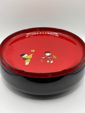 Vintage Japanese Lacquerware Bowl with Hand-Painted Chrysanthemum, Camellia and Sakura Blossoms on Green Ground — listing 4