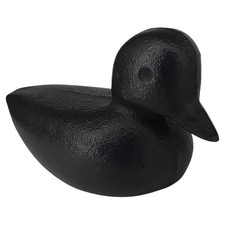 Polished Metal Figural Duck Sculpture / Trinket Box with Hinged Head Lid — listing 5