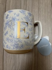 Ceramic Monogram "D" Coffee Mug, Cream with Black Rim — listing 2