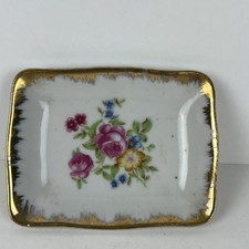 Set of 4 White Porcelain Ring Holders / Saucer-Style Coasters with Silver Rim — listing 2