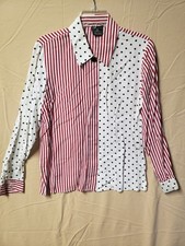 Lot of 4 Vintage Women's Blouses (White, Bronze Satin, Navy Polka Dot)