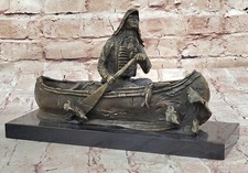 Native American Chief Resin Figurine with Wolves — listing 5