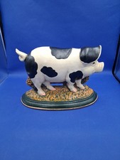 Set of 3 Cast Iron Pig Figurines with Distressed Painted Finish — listing 6
