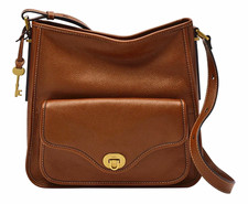 Fossil Long Live Vintage Pebbled Leather Hobo Shoulder Bag, Burgundy — listing 4