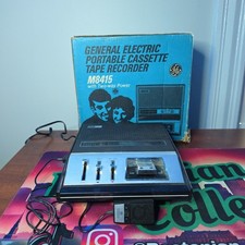 Vintage General Electric Model 3-5015B Portable Cassette Tape Recorder with Built-in Condenser Microphone — listing 5
