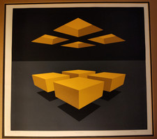 Vintage 1970s Abstract Modernist Signed Limited Edition Serigraph, Framed, listing 5