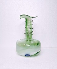 Vintage Green Art Glass Petal Bowl with Ruffled Freeform Rim — listing 6