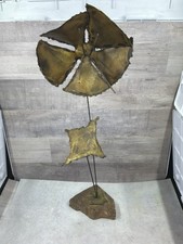 Mid-Century Modern Sculptural Walnut Table Lamp with Cylinder Drum Shade — listing 3
