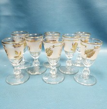 Libbey Gold Foliage Cordial Glass with Faceted Stem — listing 2