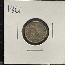 1861 Seated Liberty Silver Dime — listing 4