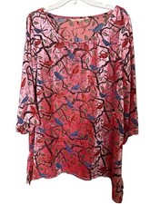 Soft Surroundings Red Velvet Long-Sleeve Top