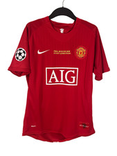Manchester United 2007-2008 Nike Home Football Shirt with Barclays Premier League Patches
