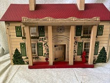 Rich Toys Colonial Style Tin Litho & Wood Dollhouse