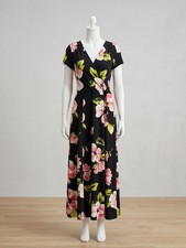 Shelby & Palmer Cobalt Blue Sleeveless Faux-Wrap Maxi Dress, Size 18W — listing 4