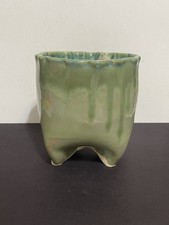 Green Glazed Ceramic Frog on Lotus Base Water Dropper / Brush Washer — listing 2