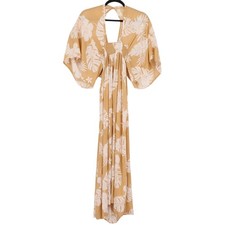 Tropical Floral Striped High-Neck Maxi Dress — listing 4