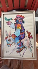 Framed Abstract Mixed-Media Print, Signed and Dated 1993 — listing 5
