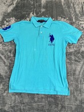 U.S. Polo Assn. Performance Pique Men's Short Sleeve Polo Shirt, Turquoise, XL
