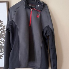 Spyder Men's Quarter-Zip Ribbed Knit Fleece Pullover, Black, Size XL — listing 3