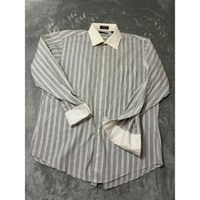 Vintage Christian Dior Monsieur Men's Chambray Button-Up Shirt with Embroidered Dior Logo — listing 5