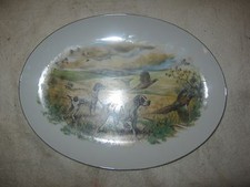 1972 Remington Arms Employees Club Oval Platter - Pointer Dogs & Pheasants Hunting Scene — listing 2