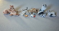 Set of 3 Vintage Bone China Cat Collectible Thimbles — listing 6