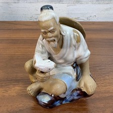 Chinese Shiwan (Shekwan) Mudman Figure of a Seated Fisherman — listing 4